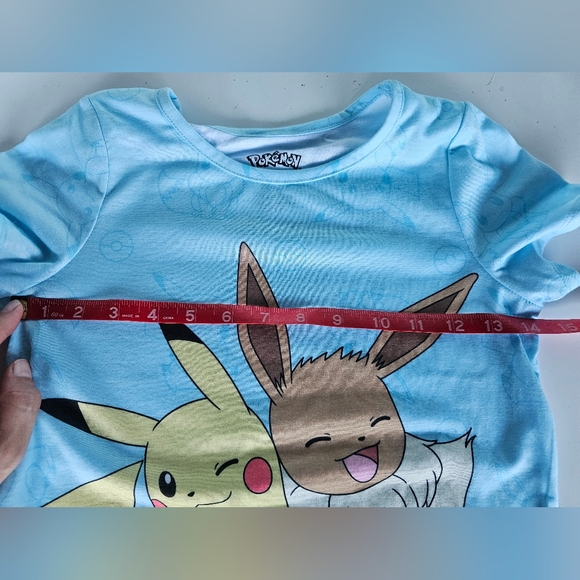 NWT Girls' Pokemon Pikachu and Eevee T-shirt & Pants Pajama Set - Medium(8) - Picture 9 of 11